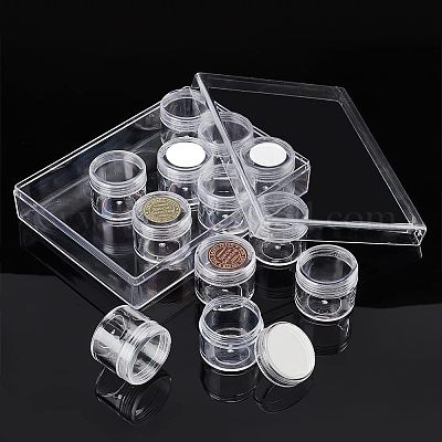  NBEADS 21 Pcs 5 Sizes Transparent Plastic Containers, Mixed  Size Plastic Beads Containers Small Storage Box Board Game Storage  Containers with Hinged Lid for Beads Game Pieces Small Items