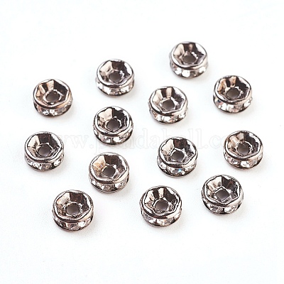 Perline distanziatori strass in ottone&nbsp;RB-A014-Z6mm-01B-1