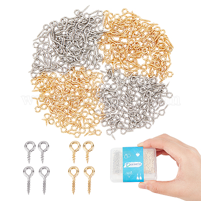 thumbnail image 2 of 600Pcs Gold & Silver Small Eye Hooks Screw, Premium Nigeria | Ubuy 2 of 12