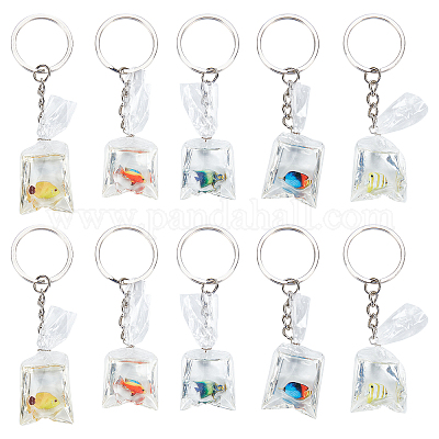 Shop NBEADS 10 Sets Resin Goldfish Charms Keychain for Jewelry Making -  PandaHall Selected