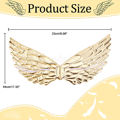 Wholesale PH PandaHall 24pcs 3D Plastic Angel Wings for Crafts 