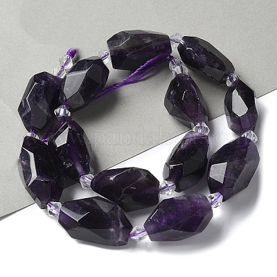 Natürlichen Amethyst Perlen Stränge&nbsp;G-H095-A01-01-1