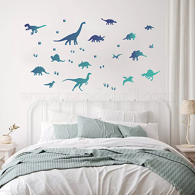 Glow in The Dark Dinosaur Wall Decals, Glowing Stickers for Ceiling, Boys  Bedroom Decoration, Large Luminous Removable Dinosaur Wall Decor for