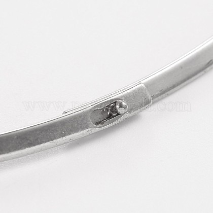 真鍮パウアシェルペンダントチョーカーネックレス  プラチナ  131mm NJEW-P120-01-1