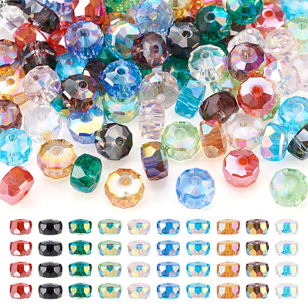 Pandahall 100 pz 10 colori fili di perle di vetro trasparente GLAA-TA0001-40-1