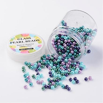 Set di perline di perle di vetro HY-JP0001-01-J-1