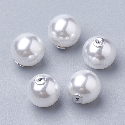 Perles d'imitation perles en plastique ABS OACR-R069-10mm-01S-1