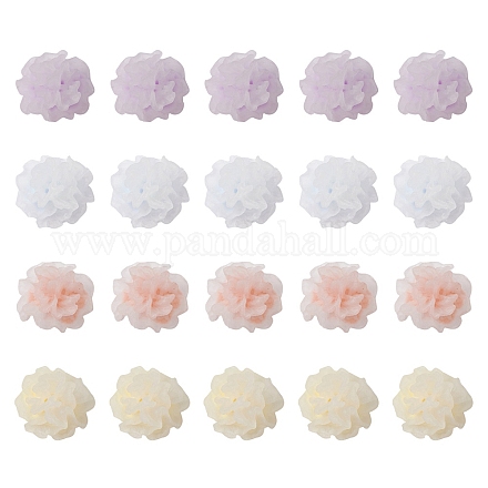 20 cabujón de resina de flores luminosas de 4 colores. MRMJ-YW0001-059-1