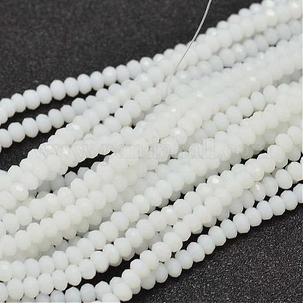 Chapelets de perles en rondelles facettées en verre GLAA-I033-3mm-03-1