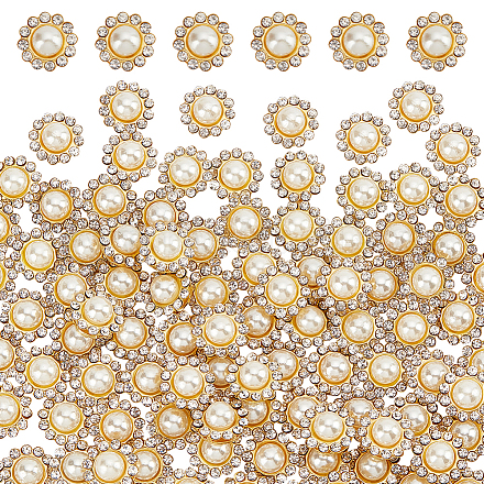 Nbeads 200 pieza de botones de perlas de cristal DIY-NB0008-48-1