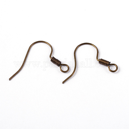 Crochets d'oreilles en laiton bronze antique X-KK-Q363-AB-NF-1