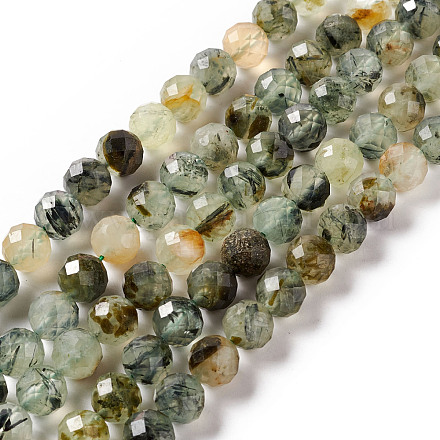 Chapelets de perles en préhnite naturelle G-F717-11B-1