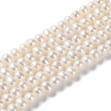 Fili di perle di perle d'acqua dolce coltivate naturali PEAR-E018-41-1