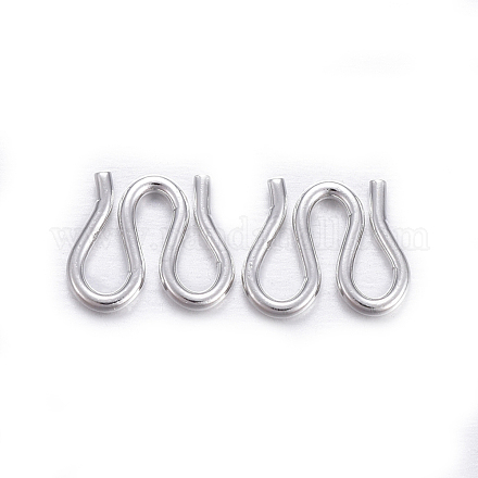 201 Stainless Steel Hook Clasps STAS-F221-44S-1