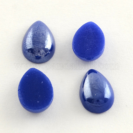 Pearlized Plated Opaque Glass Cabochons PORC-S778-4x7-21-1