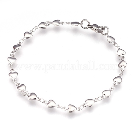 304 Stainless Steel Link Bracelets BJEW-G596-06P-A-1