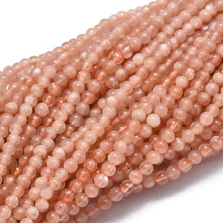 Natural Sunstone Beads Strands G-A177-04-13-1