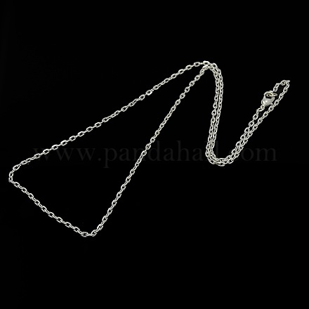 Iron Cable Chain Necklace Making AJEW-PH00596-02-S-1