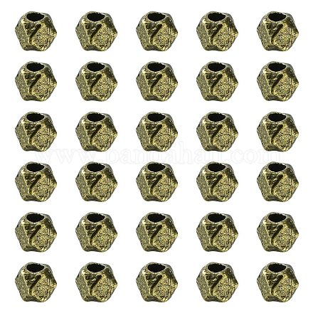 Perline di poliedro in lega di stile tibetano FIND-YW0004-25AB-1