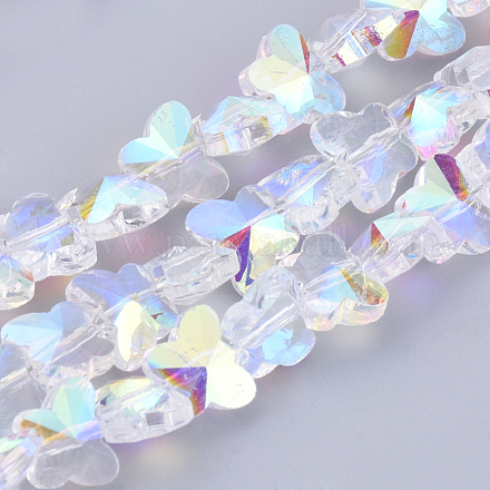 Chapelets de perles en verre électroplaqué EGLA-T004-05-1