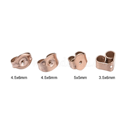 40 piezas 4 tamaños de revestimiento iónico (ip) 304 tuercas de oreja de acero inoxidable STAS-LS0001-15RG-1
