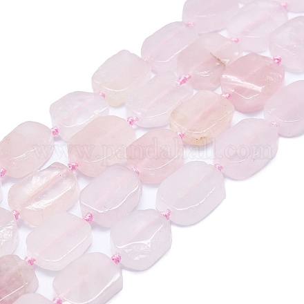 Chapelets de perles en quartz rose naturel G-K245-J03-A01-1