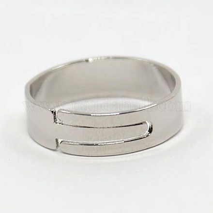 Фурнитуры кольцо DIY ювелирных регулируемая палец кольца компоненты железа X-IFIN-M003-01P-NF-1