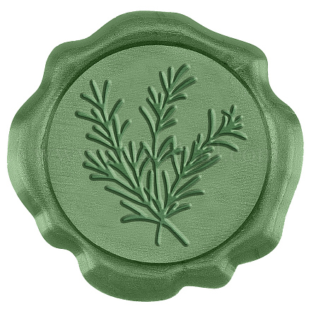 CHGCRAFT 50Pcs Rosemary Wax Seal Stickers Envelope Seal Stickers Wedding Invitation Envelope Seals Self Adhesive Stickers for Party Invitation Wrapping DIY-CA0006-13D-1