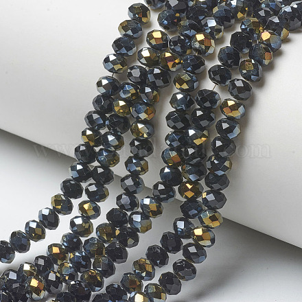 Electroplate Transparent Glass Beads Strands EGLA-A034-T2mm-H08-1