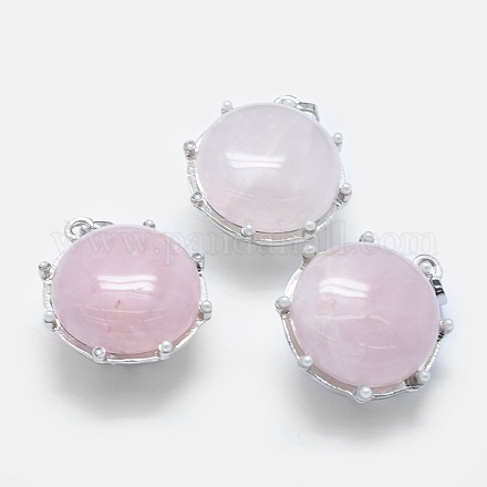Colgante de cuarzo natural rosa G-G759-A14-1