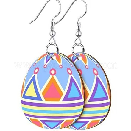 Bedruckte Osterohrringe aus Acryl&nbsp;FS-WG616F7-06-1