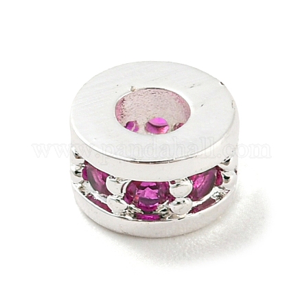 Perles de placage en laiton avec zircone cubique de micro pave KK-A196-04S-1