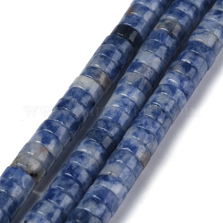 Perles de jaspe tache bleue naturelle G-Z006-C07-1