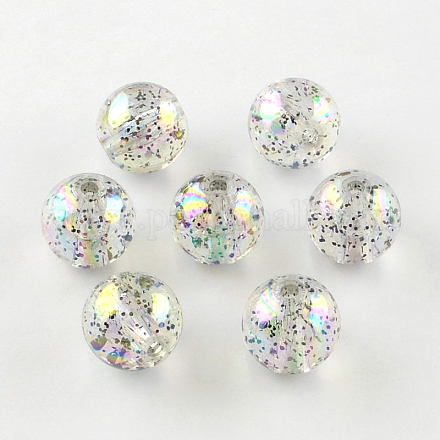 Round AB Color Transparent Acrylic Beads TACR-D005-10mm-06-1