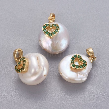 Colgantes naturales de perlas cultivadas de agua dulce KK-L187-03C-1