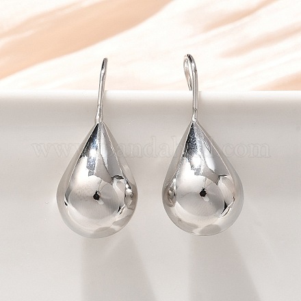 Серьги-подвески из латуни в форме слезы EJEW-B132-06P-1