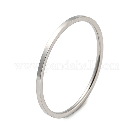 304 anello da dito semplice a fascia semplice in acciaio inossidabile per donna uomo RJEW-F152-05P-A-1