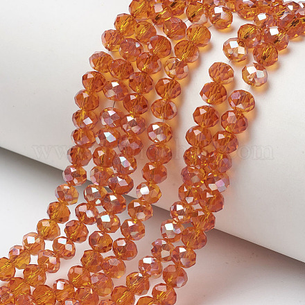 Electroplate Glass Beads Strands EGLA-A034-T4mm-J09-1