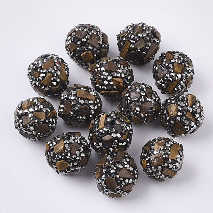Polymer Clay Rhinestone Beads RB-S055-24E-1