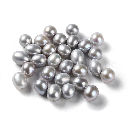 Perle di perle d'acqua dolce coltivate naturali tinte PEAR-E020-27-1