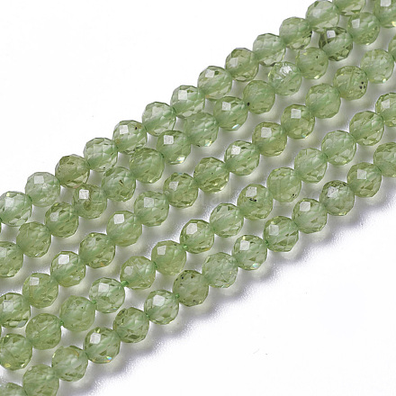 Chapelets de perles en péridot naturel G-F596-04-3mm-1