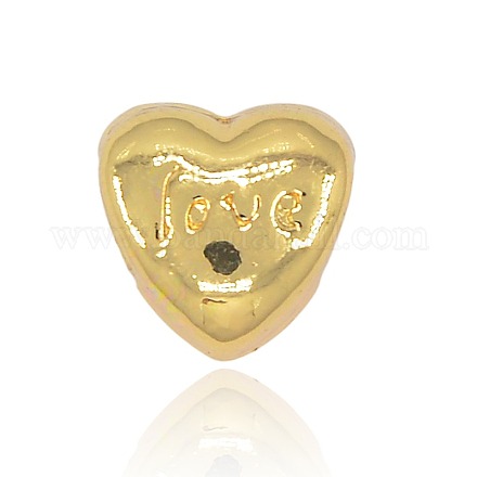 Great Valentines Day Gift Ideas for Her Nickel Free & Lead Free Unfading Golden Alloy European Beads PALLOY-J169-29G-NR-1