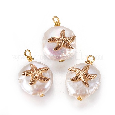 Colgantes naturales de perlas cultivadas de agua dulce PEAR-I005-05-1