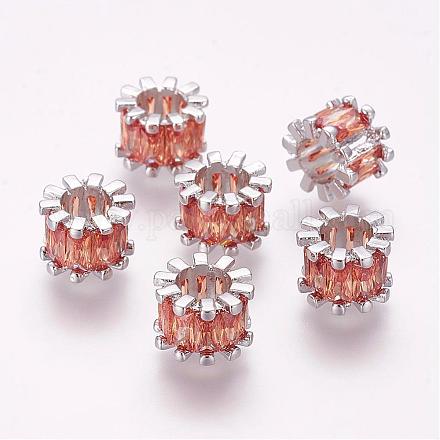 Perles de cubes zircone en laiton  ZIRC-G091-27P-02-1