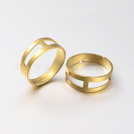 DIY Jewelry Adjustable Brass Finger Rings Components KK-M124-G-NR-1