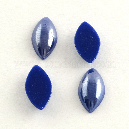Pearlized Plated Opaque Glass Cabochons PORC-S779-9x18-21-1