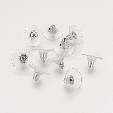 Wholesale Brass Bullet Clutch Bullet Clutch Earring Backs with Pad 