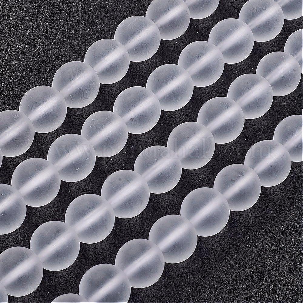 Kissitty 4mm Frosted Glass Beads - 15 Colors, 1500pcs Box For DIY Jewelry Making, Crafting