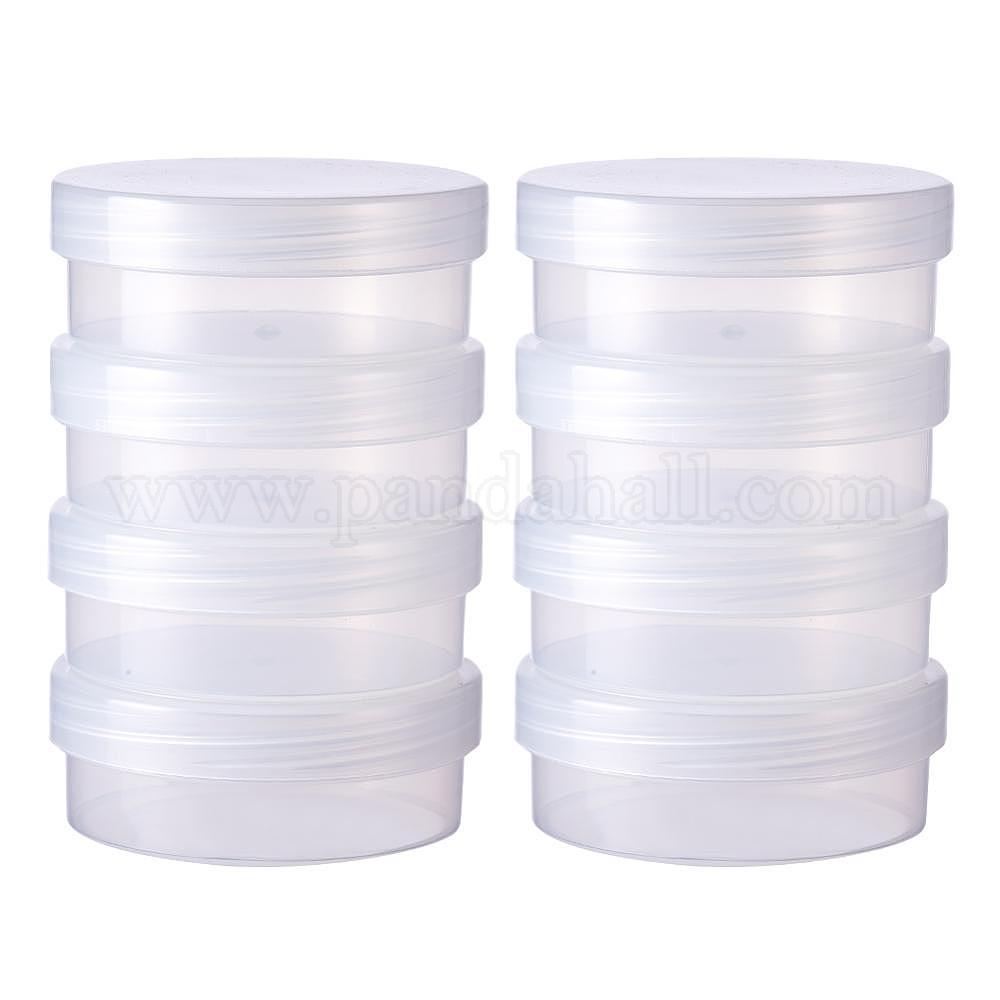 Wholesale BENECREAT 8 PACK 50ml/1.69oz Round Frosted Plastic Bead