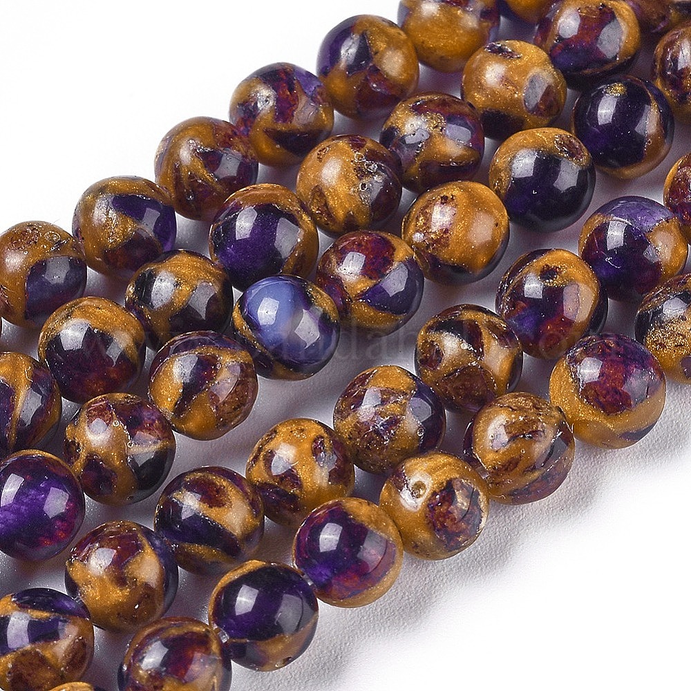 Wholesale Synthetic Gold Clinquant Stone Beads Strands - Pandahall.com